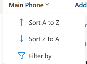 Sorting Columns in Dynamics 365 CRM