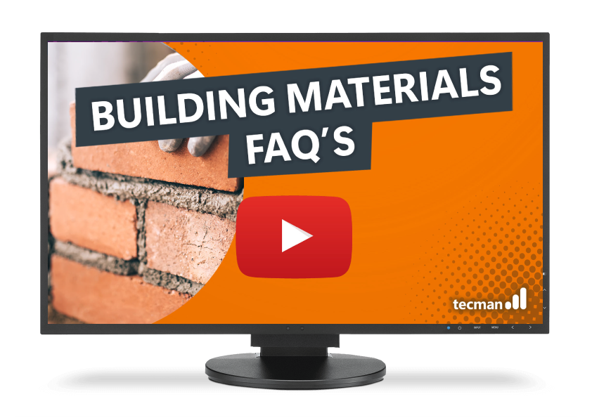 building materials faqs on screen